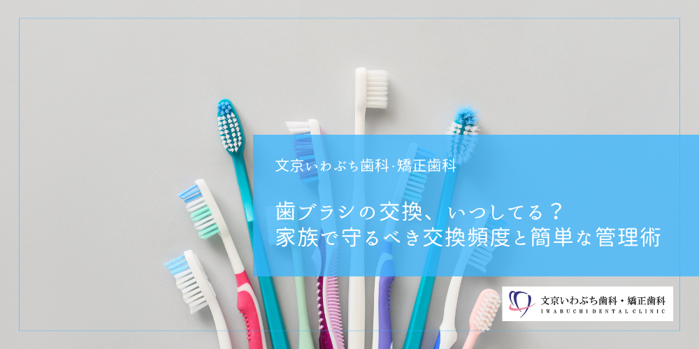 歯ブラシの交換、いつしてる?家族で守るべき交換頻度と簡単な管理術